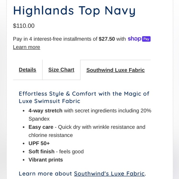 Southwind apparel like new nylon half zip top - Picture 4 of 7